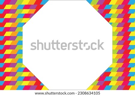 Multi Color pastel, rainbow vector texture in style. Beautiful illustration with octagonal and parallelogram. Backgrounds for mobile phones, laptops, photos, web, white background,