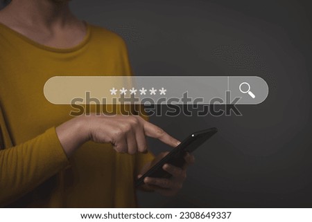 woman looking for business information on mobile phone
