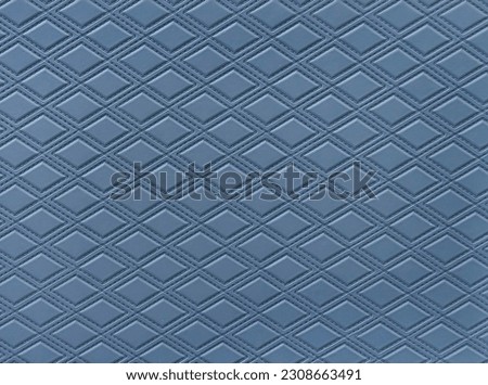 blue leather background and texture as a pattern for the interior car or a sofa or wall covering
