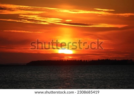 Beautyful sunset and sky in Denmark
