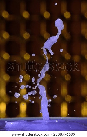 Beautifull shape and full colour Water drop  splash water photography