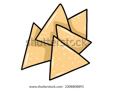 Tortilla Chips Fast Food Clipart Illustration