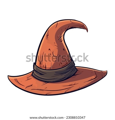 Witch hat and fedora, a fashion adventure in October isolated