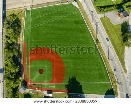 Aerial view of the Capital Midwestern Baseball Fields on Bigley Ave. in Charleston, West Virginia.