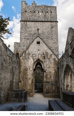 Muckross Abbey and Cemetery in Killarney National Park, Ireland, Ring of Kerry Royalty-Free Stock Photo #2308836951