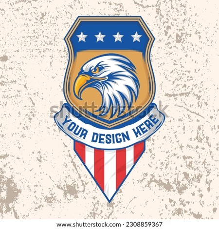 Eagle in Use United of America Logo Vector