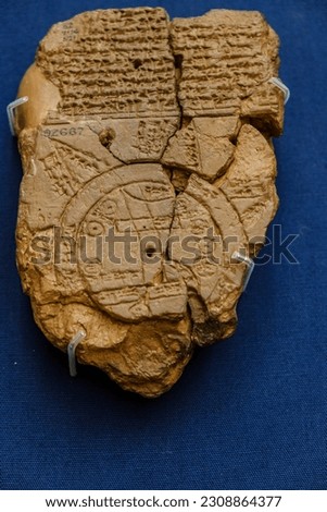 Babylonian map of the world, British museum, London, England, Great Britain Royalty-Free Stock Photo #2308864377