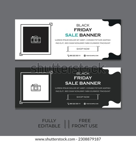 Black Friday Fashion Sale Facebook Cover Template and social media post design