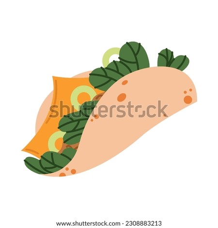 Street fast food set. Sweet desserts, snacks, takeaway eating. Burger, pizza, sandwich, croissant with fillings. Flat vector illustrations isolated on white background