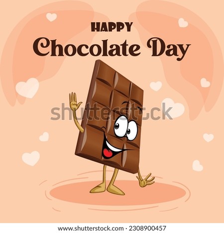 cartoon Flat world chocolate day illustration design