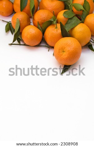 A pile of tangerine branches