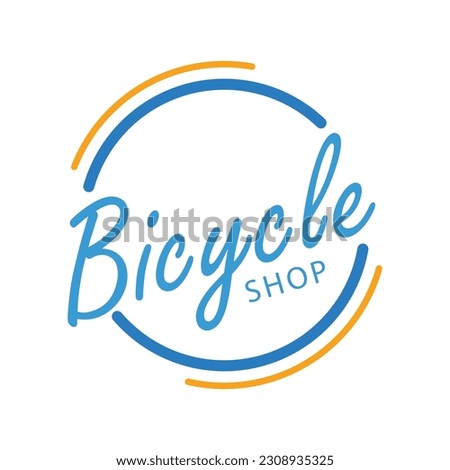 Free vector bicycle shop logo design 