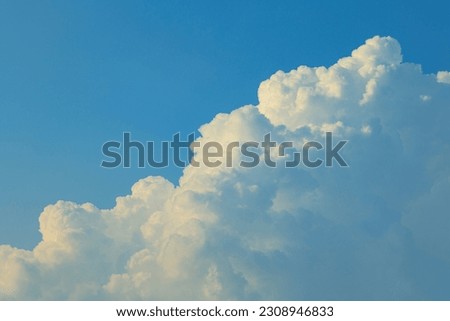 the cumulonimbus clouds in sunset