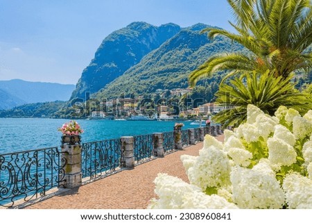Menaggio Town Street, Lake Como, Lombardia,  Italy Royalty-Free Stock Photo #2308960841