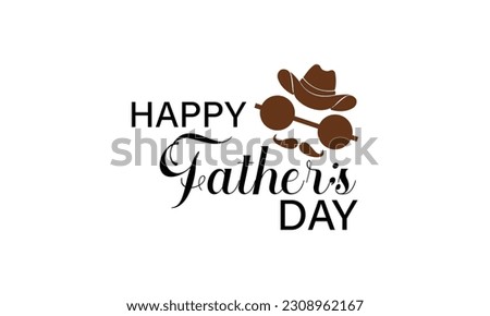 Happy Father’s Day Calligraphy greeting card. Vector illustration. Happy Fathers Day greeting. Vector background