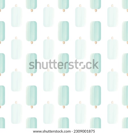 ice lolly,Ice cream pattern with pink, blue and yellow popsicles, pastel colours seamless repeat pattern