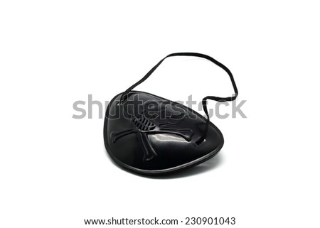 Pirate eye patch isolated on white background