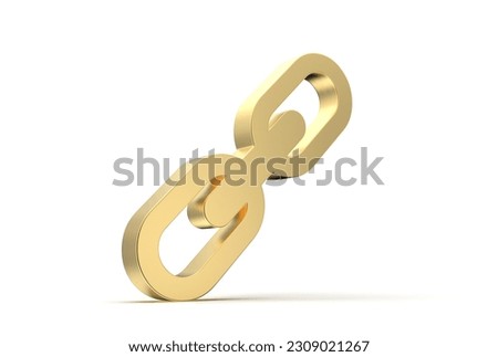 3d rendered computer  link icon isolated on white background with shadow