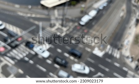 blurred background of traffic in the city. blurry background or surface with cars and vehicles on road in the city. transportation concept surface