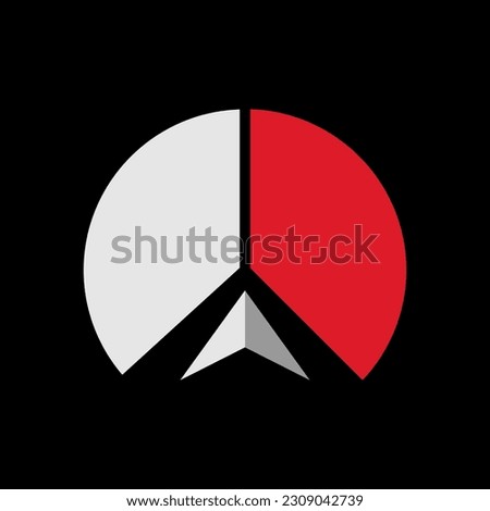 arrow circle professional business symmetrical symbol logo vector illustration template design