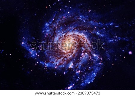 A beautiful spiral galaxy. Elements of this image furnishing NASA. High quality photo