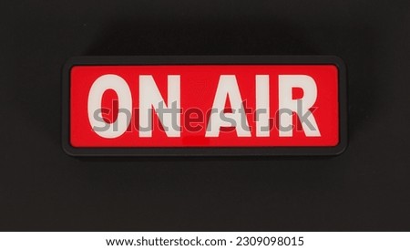 On air neon sign on black background. Royalty-Free Stock Photo #2309098015