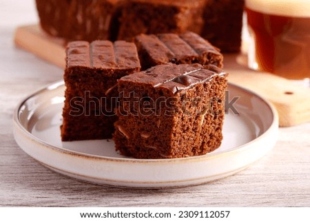 Gingerbread with sliced almond on plate Royalty-Free Stock Photo #2309112057