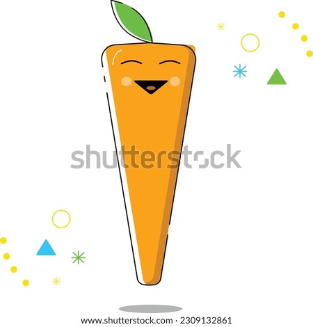 Illustration vector graphic of cute carrot modern icons on plain backgrounds. perfect for use, children's products, t-shirts, children's books, as a mascot, web
and others
