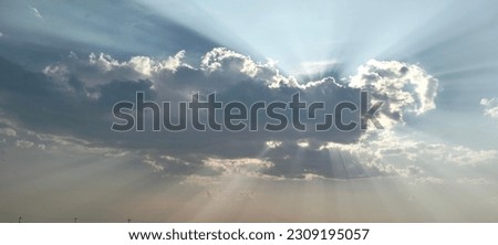 Unique Combination of Clean Clear Clouds with Natural Light Royalty-Free Stock Photo #2309195057