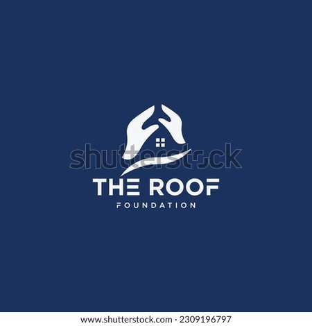 Roof Foundation Charity Logo Design For House Home Building Constructions For using any purpose very easy to edit vector template 