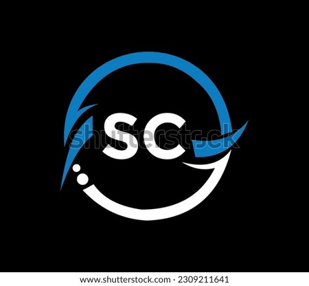 SC letter logo design with a circle shape. SC circle and cube shape logo design. SC monogram, business, real estate logo. SC Logo design with unique and simple design.