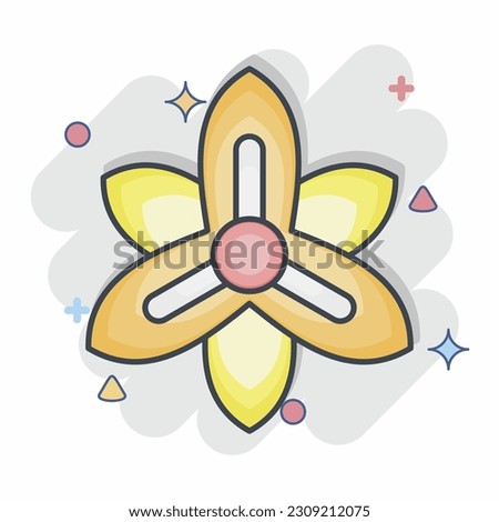 Icon Gladiolus. related to Flowers symbol. comic style. simple design editable. simple illustration