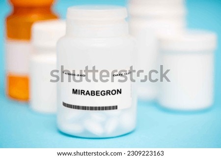Mirabegron is a medication used to treat overactive bladder, a condition in which the bladder muscles contract involuntarily, causing urinary urgency and frequency. It works by relaxing the tablet for Royalty-Free Stock Photo #2309223163