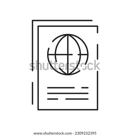 Airport line icon. Transport outline vector summer travel and airplane flight