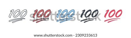 Hundred points icon symbol template for graphic and web design collection logo vector illustration Royalty-Free Stock Photo #2309233613