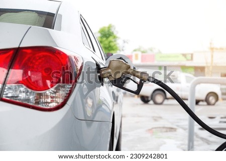 Fuel pumps gasohol, gasoline ,benzine, at a gas station ,price gasoline concept.
 Royalty-Free Stock Photo #2309242801