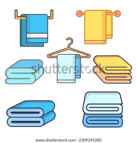 Towel icon vector on trendy design