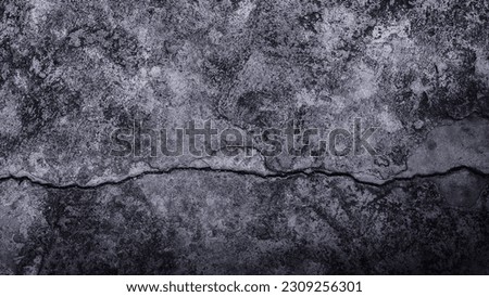 Grungy wall with large cracked cement floor texture, Cement large crack for background Royalty-Free Stock Photo #2309256301