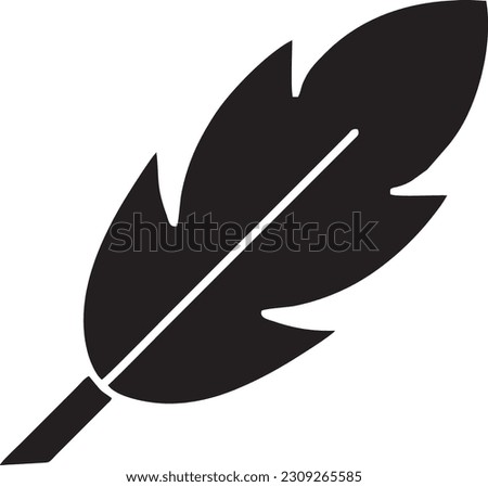 Feather icon symbol isolated vector image. Illustration of the feather bird writing drawing icon image design EPS 10