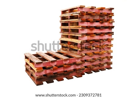 Wooden box isolated on white background. Cargo package for support shipping. Wooden housing for packing the product for sale or transfer to other place.