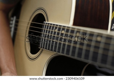 Blur and noise image of guitar classic 