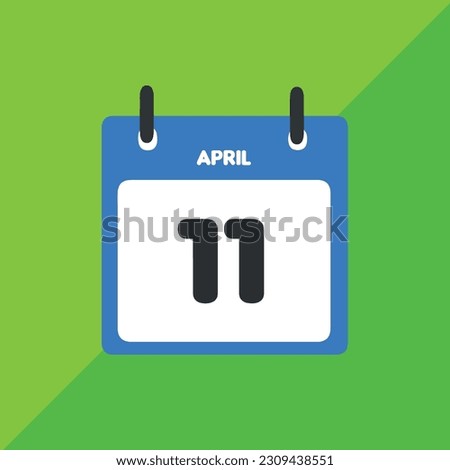 May 11 vector icon calendar Date, day and month Vector illustration, colorful background.