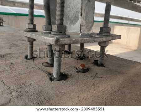 solar mounting structure with chemical anchoring at industry
