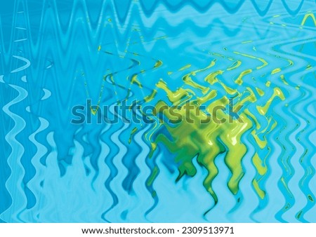 green and blue abstract with ripples