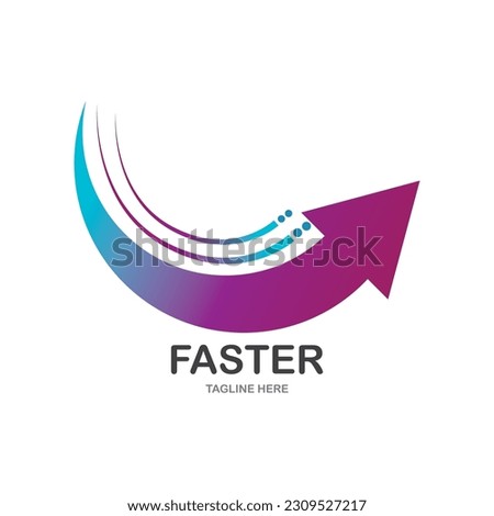 Faster logo vector illustration template design