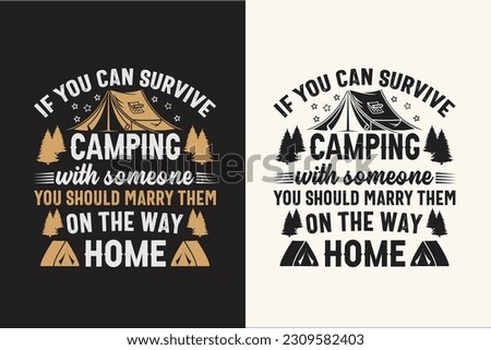 Camping vector t shirt design, Camping vector, outdoor, hiking, adventure,