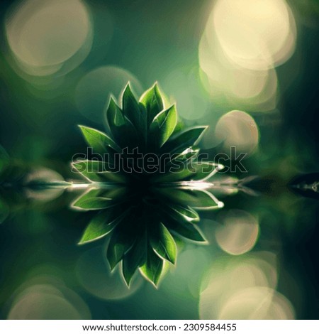 "nature mirror" leaf on lake,flower on water. 
summer plant closeup in forest stuning picture.