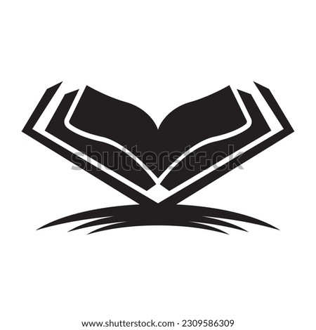 Islamic book icon logo symbol,illustration design template. Royalty-Free Stock Photo #2309586309
