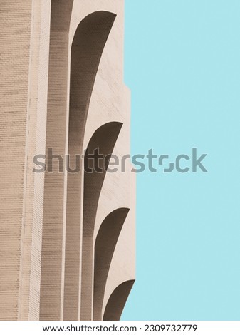 Building Exterior Facade curve tiles wall pattern Architecture details  Royalty-Free Stock Photo #2309732779