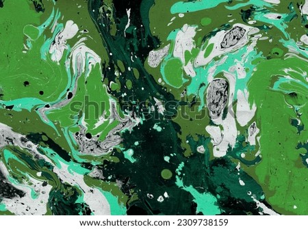 bright green malachite liquid paint abstract marble background pattern modern contemporary art marbled texture